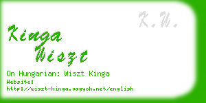 kinga wiszt business card